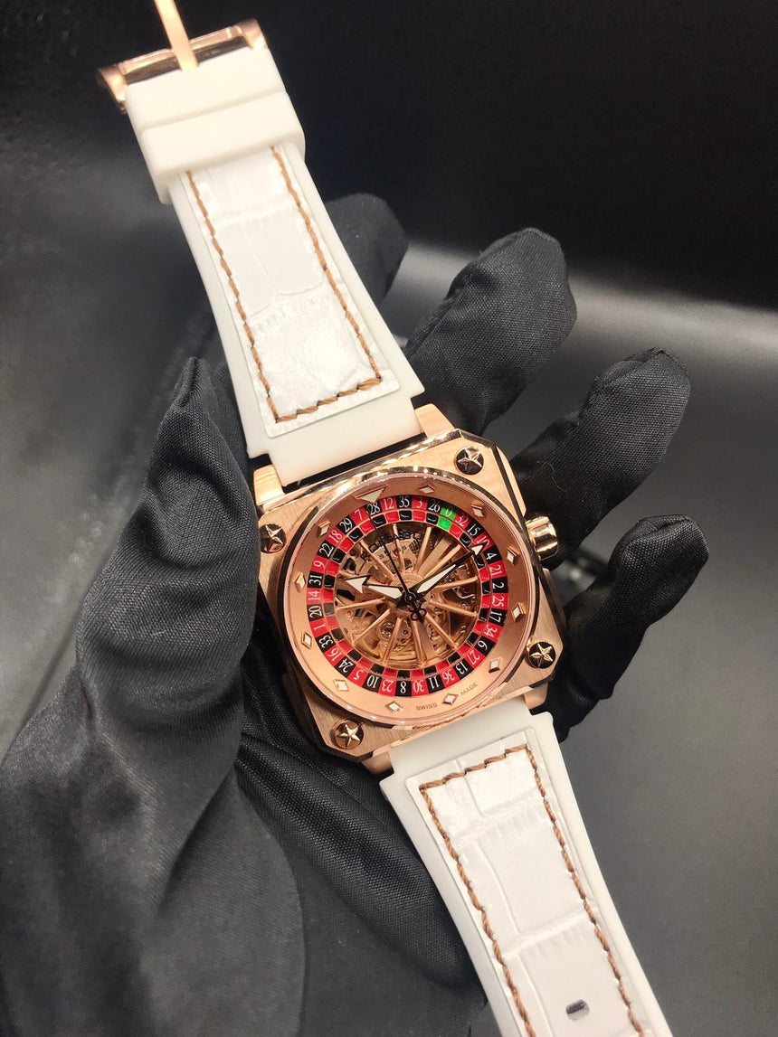 ROMAGO ROULETTE MASTER SKELETON AUTOMATIC RM085-ROSE GOLD