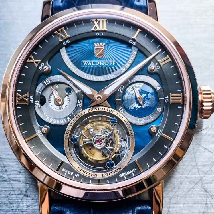 WALDHOFF Ultramatic Rosegold Blue Mother of Pearl